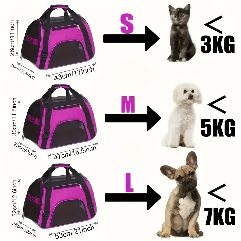 Foldable Mesh Cat Carrier