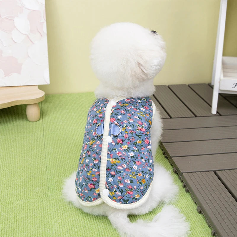 Floral Padded Winter Vest