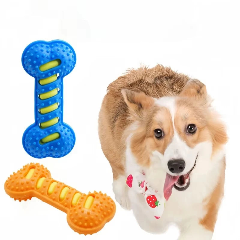 Squeaky Rubber Chew Bone