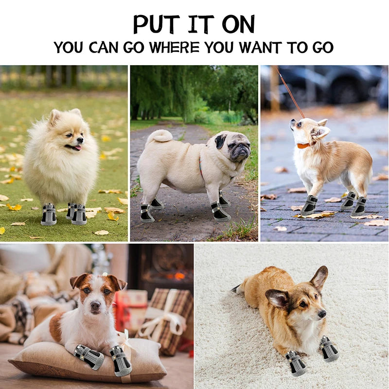 Plush Non-Slip Dog Booties