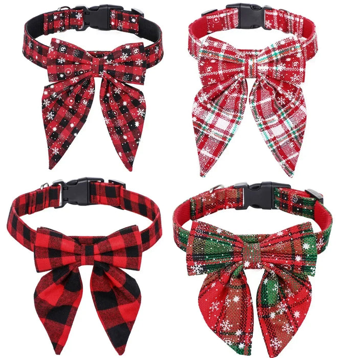 Tartan Bow Dog Collar