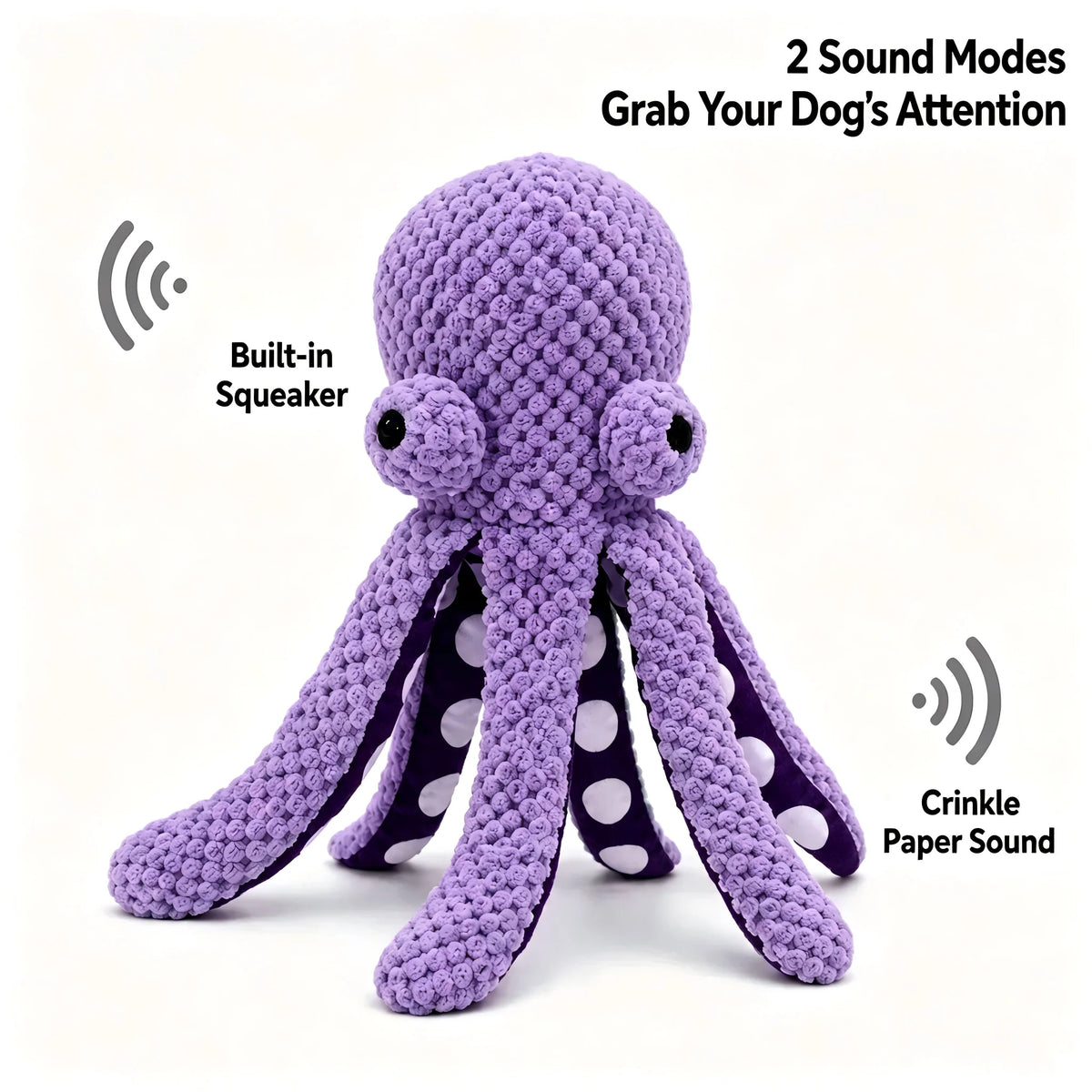 Soft Squeaky Octopus Plush