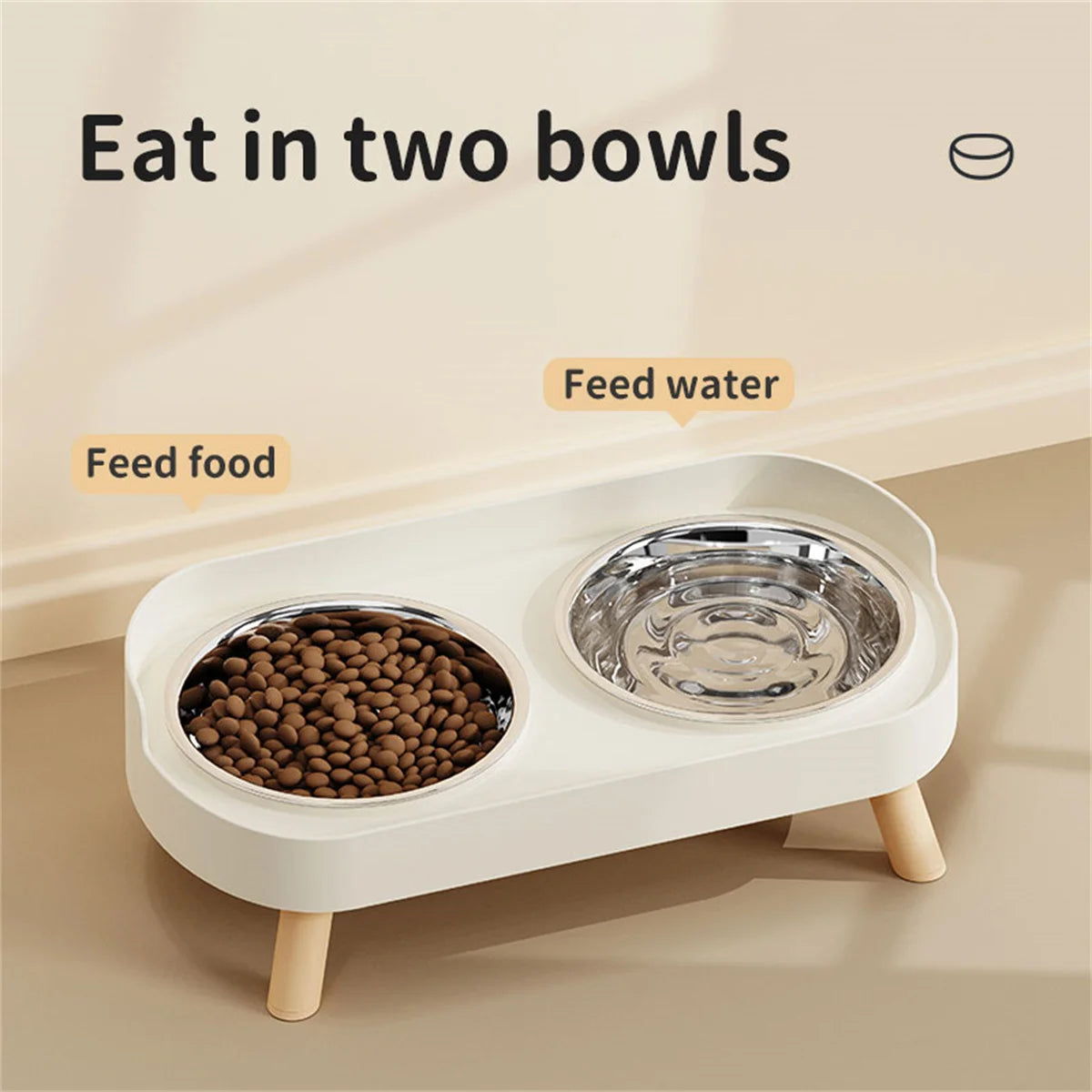 Colourful Double Bowl Stand