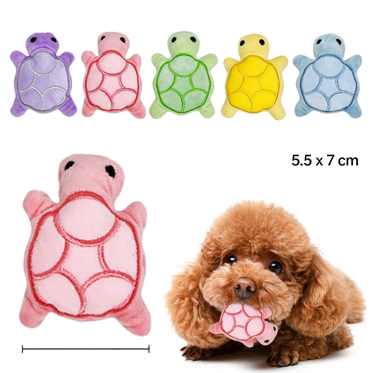 Mini Turtle Squeaky Plush