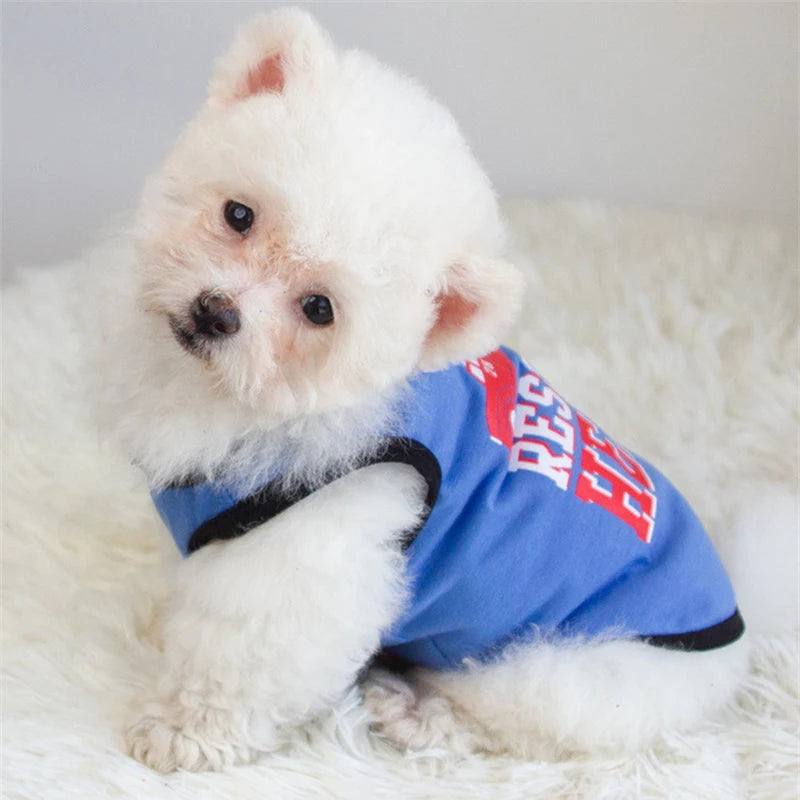 Cotton Slogan Dog Vest Tee
