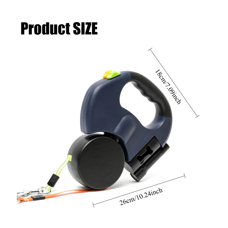 Dual Retractable Lead for Two Dogs
