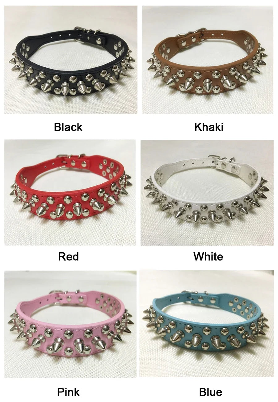 Studded Faux Leather Collar