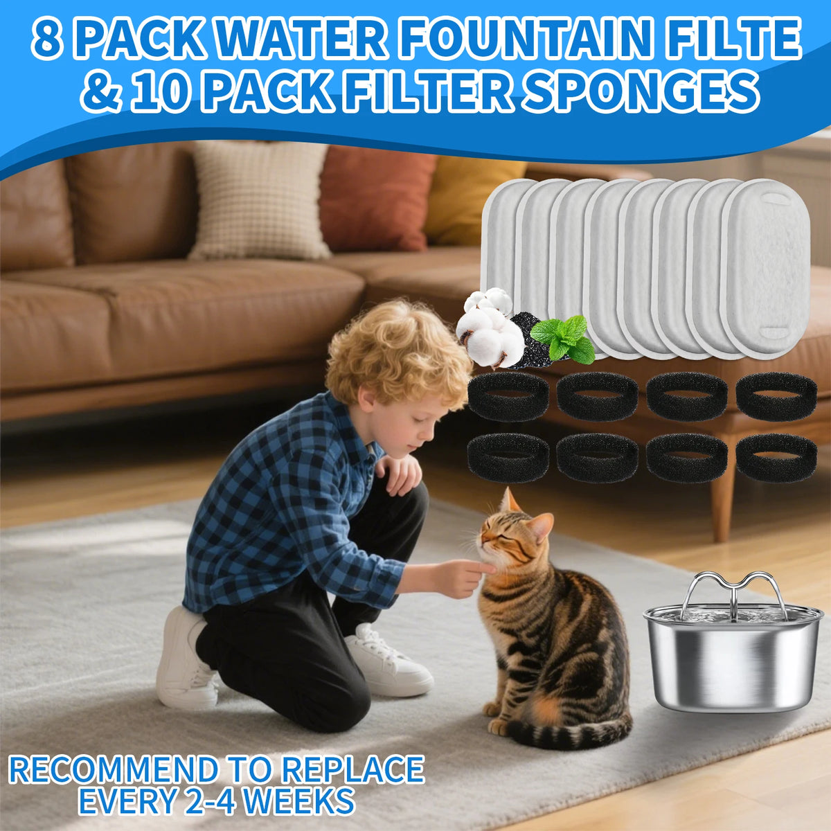Replacement Fountain Filters (8 or 12)