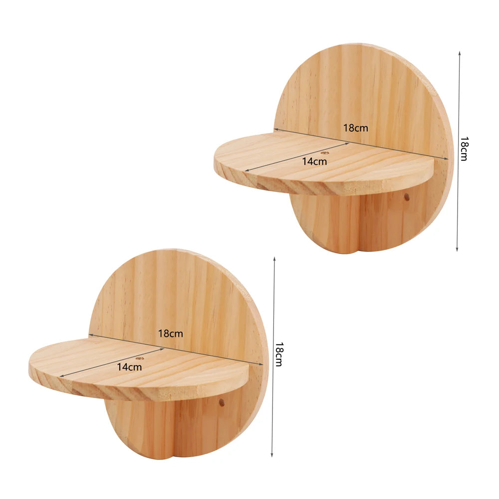Solid Wood Cat Wall Steps