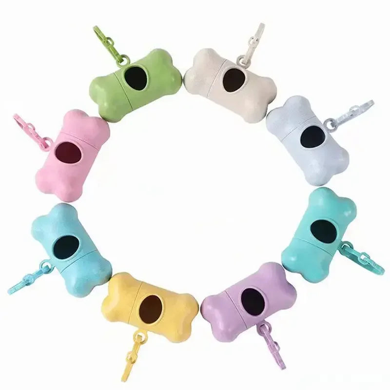 Bone Poo Bag Dispenser with Rolls