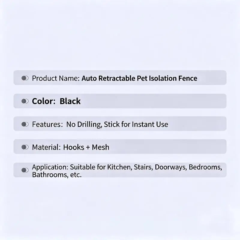 Retractable Mesh Pet Gate