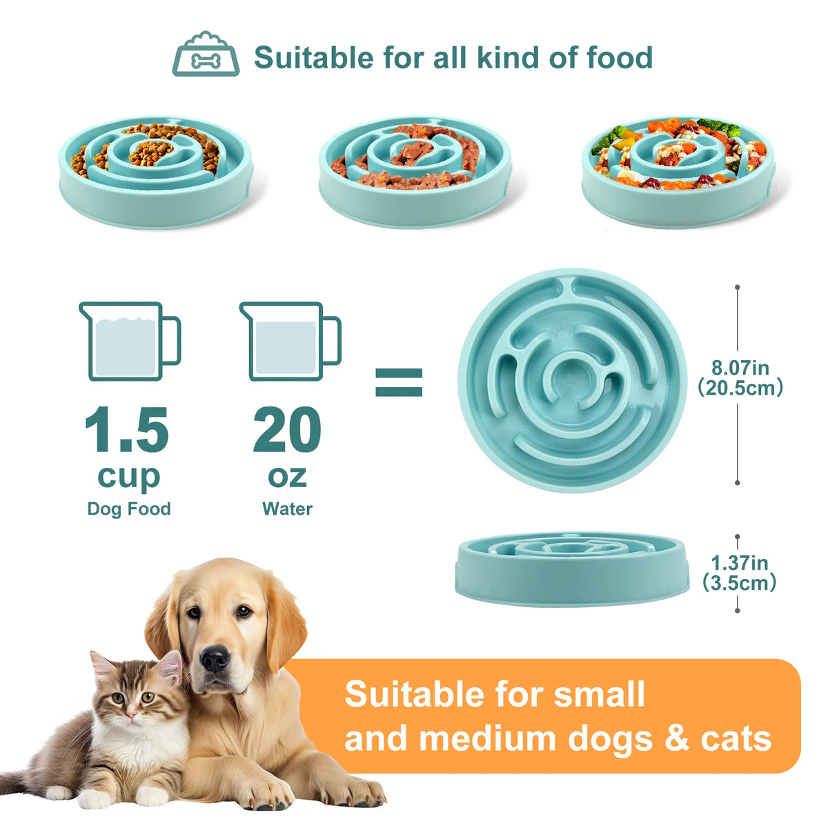 Anti-Gulp Slow Feeder Bowl