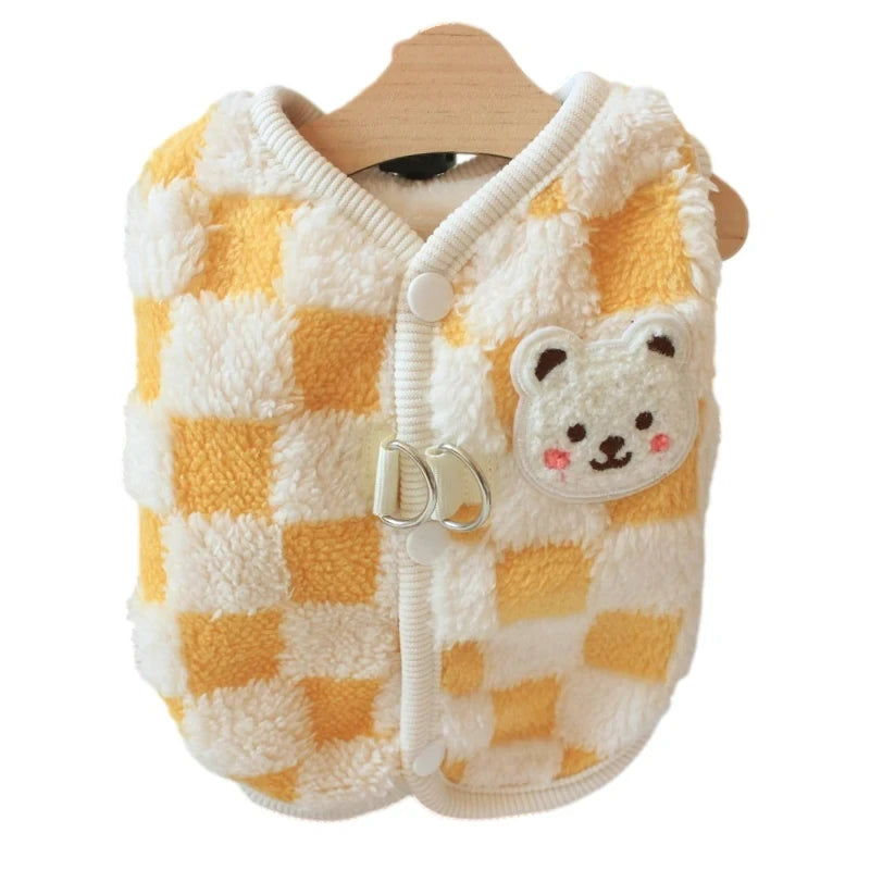 Plaid Plush-Lined Coat